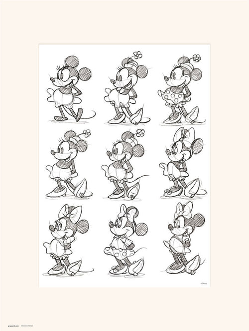 Grupo Erik Disney Minnie Sketch Kunstdruck 30X40cm | Yourdecoration.at