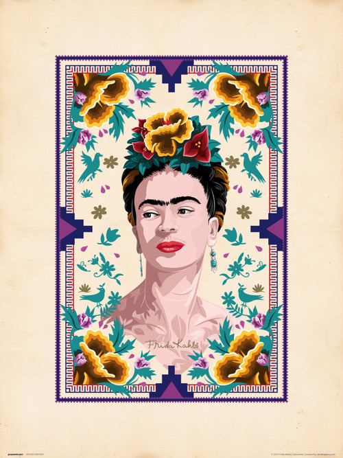 Grupo Erik Frida Kahlo Illustration Kunstdruck 30X40cm | Yourdecoration.at