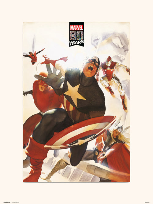 Grupo Erik Marvel 80 Years Avengers Kunstdruck 30X40cm | Yourdecoration.at