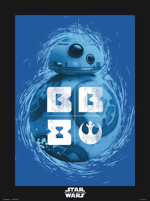 Grupo Erik Star Wars Episode Ix Bb 8 Blue Kunstdruck 30X40cm | Yourdecoration.at