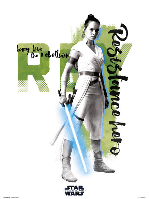 Grupo Erik Star Wars Episode Ix Rey Resistance Hero Kunstdruck 30X40cm | Yourdecoration.at