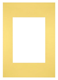Passe Partout 21x29,7cm Karton Gelb Rand Gerade Vorne | Yourdecoration.de