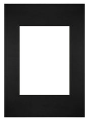 Passe Partout 21x29,7cm Karton Schwarz Rand Gerade Vorne | Yourdecoration.de