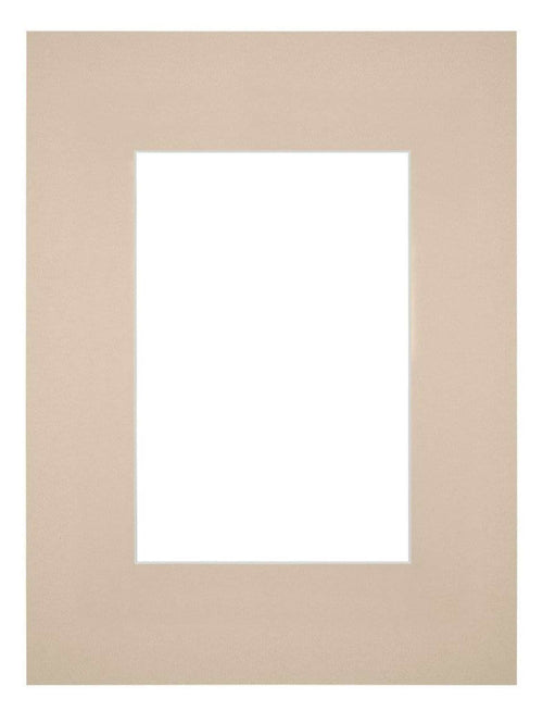 Passepartout 18x24cm Karton Beige Rand Gerade Vorne | Yourdecoration.de