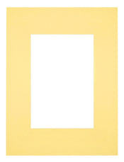 Passepartout 18x24cm Karton Gelb Rand Gerade Vorne | Yourdecoration.de