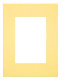 Passepartout 18x24cm Karton Gelb Rand Gerade Vorne | Yourdecoration.de