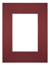 Passepartout 18x24cm Karton Weinrot Rand Gerade Vorne | Yourdecoration.de