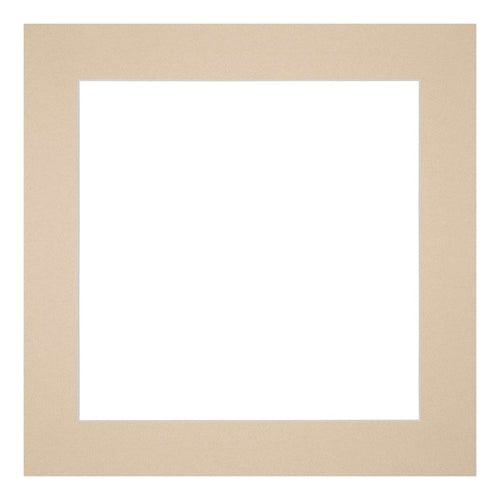 Passepartout 20x20cm Karton Beige Rand Gerade Vorne | Yourdecoration.de