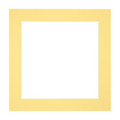 Passepartout 20x20cm Karton Gelb Rand Gerade Vorne | Yourdecoration.de