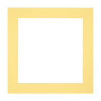 Passepartout 20x20cm Karton Gelb Rand Gerade Vorne | Yourdecoration.de