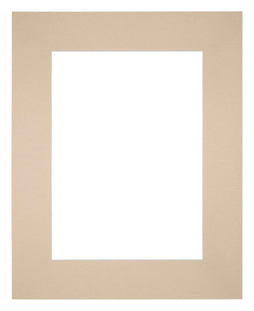 Passepartout 20x25cm Karton Beige Rand Gerade Vorne | Yourdecoration.de