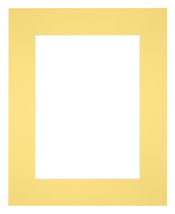 Passepartout 20x25cm Karton Gelb Rand Gerade Vorne | Yourdecoration.de