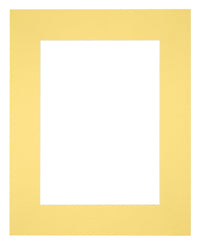 Passepartout 20x25cm Karton Gelb Rand Gerade Vorne | Yourdecoration.de