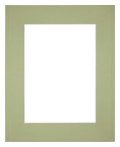 Passepartout 20x25cm Karton Mintgrun Rand Gerade Vorne | Yourdecoration.de