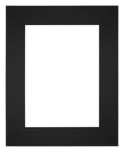 Passepartout 20x25cm Karton Schwarz Rand Gerade Vorne | Yourdecoration.de