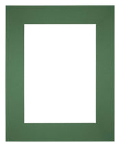 Passepartout 20x25cm Karton Waldgrun Rand Gerade Vorne | Yourdecoration.de