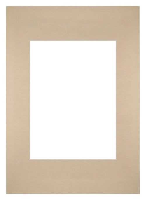 Passepartout 20x28cm Karton Beige Rand Gerade Vorne | Yourdecoration.de