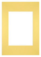 Passepartout 20x28cm Karton Gelb Rand Gerade Vorne | Yourdecoration.de