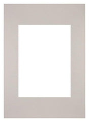 Passepartout 20x28cm Karton Grau Granit Rand Gerade Vorne | Yourdecoration.de