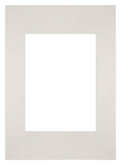 Passepartout 20x28cm Karton Hellgrau Rand Gerade Vorne | Yourdecoration.de