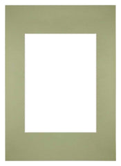 Passepartout 20x28cm Karton Mintgrun Rand Gerade Vorne | Yourdecoration.de
