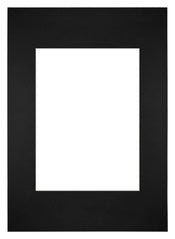 Passepartout 20x28cm Karton Schwarz Rand Gerade Vorne | Yourdecoration.de