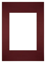 Passepartout 20x28cm Karton Weinrot Rand Gerade Vorne | Yourdecoration.de