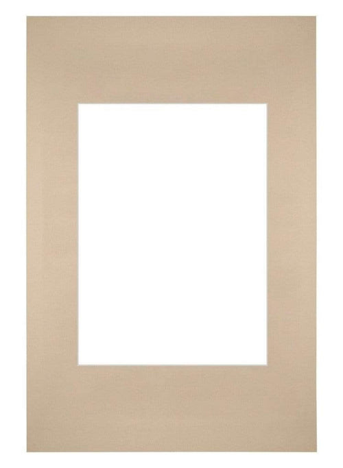 Passepartout 20x30cm Karton Beige Rand Gerade Vorne | Yourdecoration.de