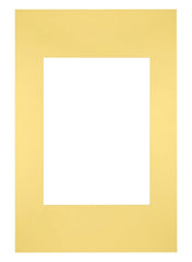 Passepartout 20x30cm Karton Gelb Rand Gerade Vorne | Yourdecoration.de