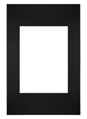 Passepartout 20x30cm Karton Schwarz Rand Gerade Vorne | Yourdecoration.de