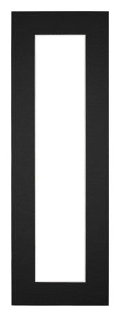 Passepartout 20x60cm Karton Schwarz Rand 5cm Gerade Vorne | Yourdecoration.de