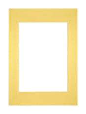 Passepartout 21x29,7cm A4/A5 Karton Gelb Rand Gerade Vorne | Yourdecoration.de