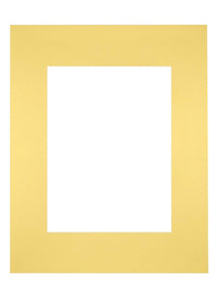 Passepartout 24x30cm Karton Gelb Rand Gerade Vorne | Yourdecoration.de
