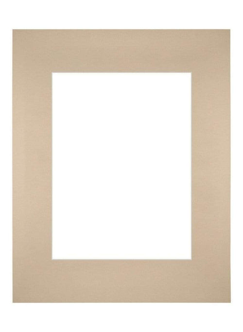 Passepartout 28x35cm Karton Beige Rand Gerade Vorne | Yourdecoration.de