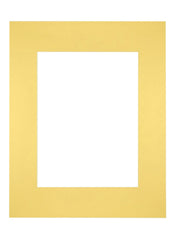 Passepartout 28x35cm Karton Gelb Rand Gerade Vorne | Yourdecoration.de