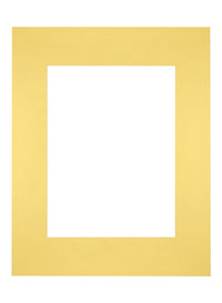 Passepartout 28x35cm Karton Gelb Rand Gerade Vorne | Yourdecoration.de