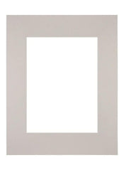 Passepartout 28x35cm Karton Grau Granit Rand Gerade Vorne | Yourdecoration.de