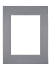 Passepartout 28x35cm Karton Grau Rand Gerade Vorne | Yourdecoration.de