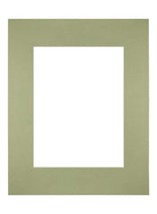Passepartout 28x35cm Karton Mintgrun Rand Gerade Vorne | Yourdecoration.de