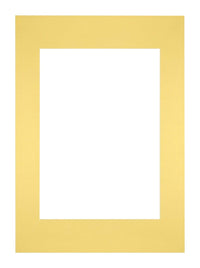 Passepartout 29,7x42cm A3/A4 Karton Gelb Rand Gerade Vorne | Yourdecoration.de
