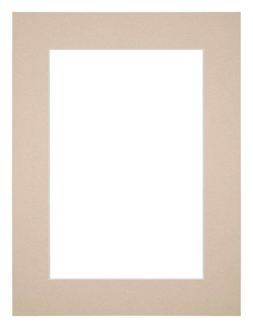 Passepartout 30x40cm Karton Beige Rand 5cm Gerade Vorne | Yourdecoration.de