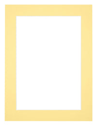 Passepartout 45x60cm Karton Gelb Rand 4cm Gerade Vorne | Yourdecoration.de