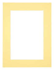 Passepartout 60x80cm Karton Gelb Rand 5cm Gerade Vorne | Yourdecoration.de