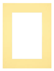 Passepartout 45x60cm Karton Gelb Rand 6cm Gerade Vorne | Yourdecoration.de