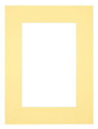 Passepartout 45x60cm Karton Gelb Rand 6cm Gerade Vorne | Yourdecoration.de