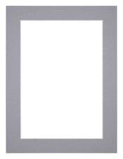Passepartout 45x60cm Karton Grau Rand 4cm Gerade Vorne | Yourdecoration.de