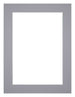 Passepartout 45x60cm Karton Grau Rand 4cm Gerade Vorne | Yourdecoration.de