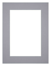 Passepartout 60x80cm Karton Grau Rand 5cm Gerade Vorne | Yourdecoration.de