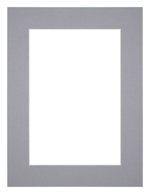 Passepartout 30x40cm Karton Grau Rand 5cm Gerade Vorne | Yourdecoration.de