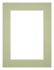 Passepartout 60x80cm Karton Mintgrun Rand 5cm Gerade Vorne | Yourdecoration.de